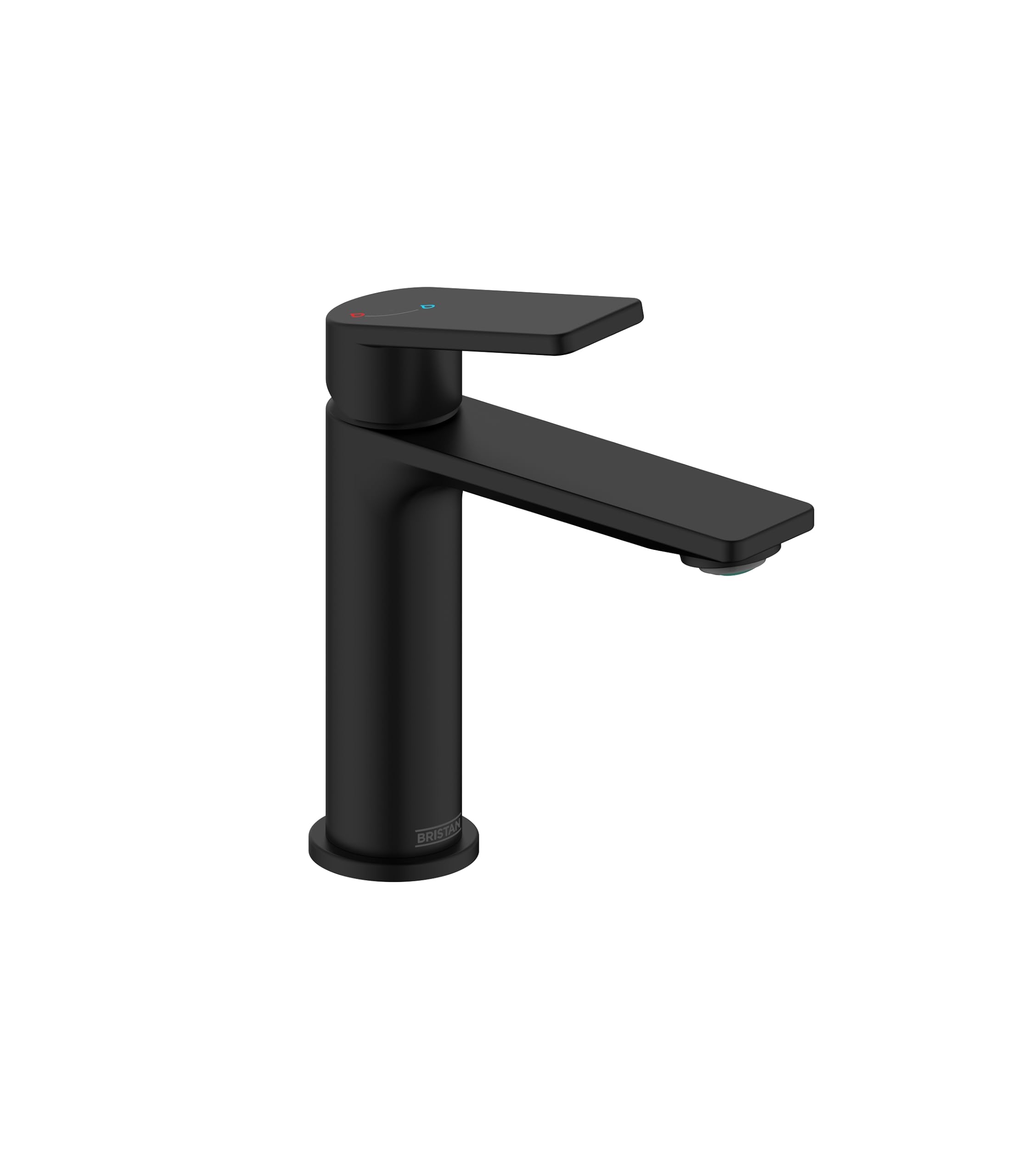 Bristan Black Frammento Eco Start Basin Mixer With Clicker Waste