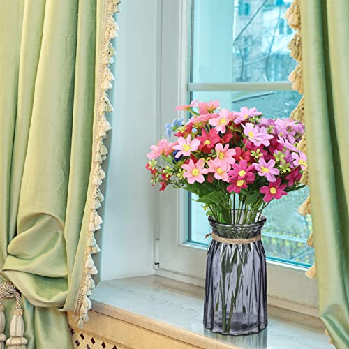 21 Bundles Artificial Daisies Flowers Outdoor Uv Resistant Faux Artificial Plants Wildflowers Bulk Shrubs Plastic Flower For Hanging Planter Porch Window Home Wedding Summer Decor (Elegant Style) #TOP3