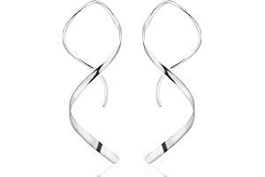 Sterling Silver Spiral Threader Earrings for Women: Illuminate Your Style with Grace and Elegance