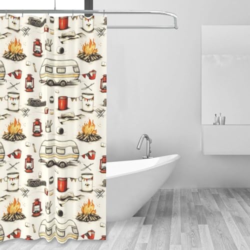 Rideau de douche opaque imperméable 152 x 183 cm avec crochets