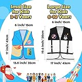 Geyoga 10 Pcs Kids Community Helper Dress Up Vest Career Cosplay Cloth Toddlers Occupation Pretend Play Costume (3-5 Years)