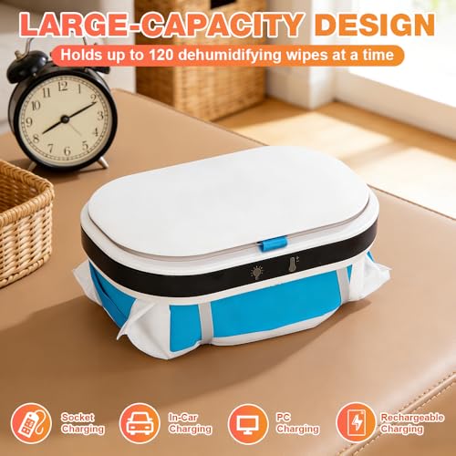 Chauffe lingette bébé portable USB : distributeur grande capacité 3 températures - 7