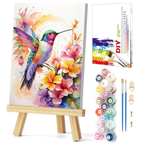 Gemozaic Hummingbird Framed Paint by Numbers Kit for Adults, 8 x 12 Inch by Gemozaic - Used condition - US$8.09