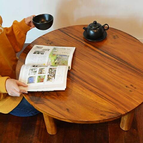 Amazon.co.jp: アジアン家具 木製 バリ ♪ARラウンドセンターテーブル