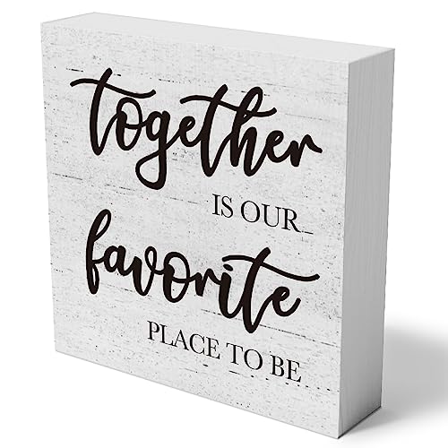 Together Is Our Favorite Place to Be Wooden Box Sign