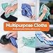 Superio Microfiber Glass Cleaning Cloth, Mirror & Window Miracle Cloth Lint & Streak Free, Washable, Large Eco-Friendly for Electronics, Cars, Tv Screens, Glasses...