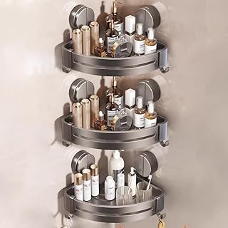 No Drilling Heavy Duty Shower Cage with Hooks, Bathroom Wall Mounted Basket Organizer, Easily Removable Rust-Proof Stainless Steel Shower Cage suction cup bathroom accessories Home Goods (3)