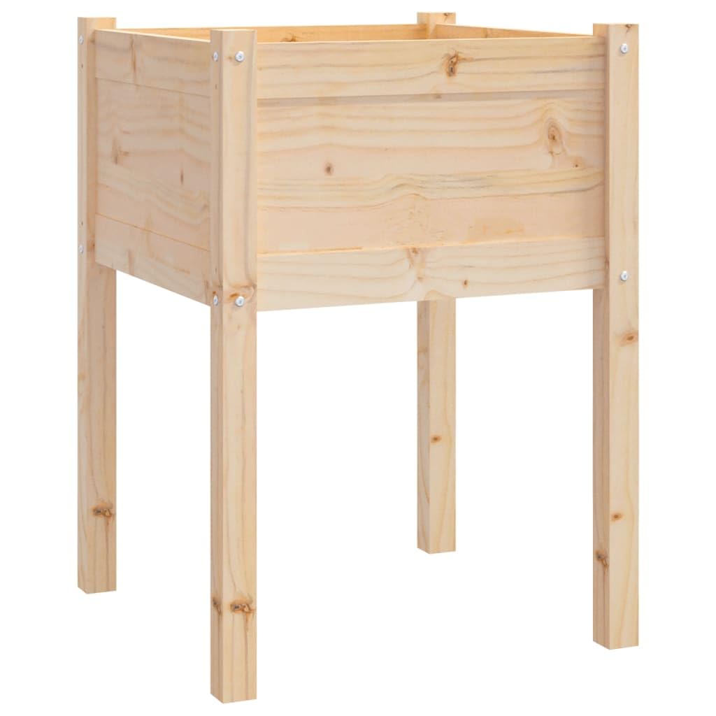 Donice ogrodowe 2 szt. 50x50x70 cm Lite drewno sosnowe Skrzynki na kwiaty Duże pojemniki na rośliny Do ogrodu tarasu balkonu Naturalne surowe drewno