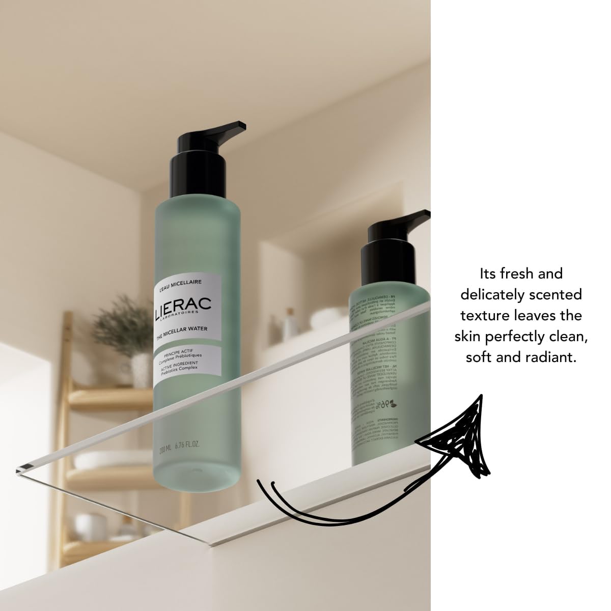 Lierac Acqua Micellare Struccante Viso e Occhi Detergente, per Tutti i Tipi di Pelle, Formato da 200ml, 1.0 unità