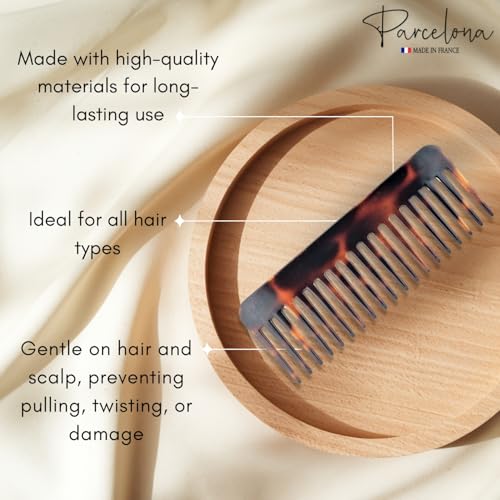 Peine profesional Parcelona Tortoise Shell marrón 6.25 in miniatura 4