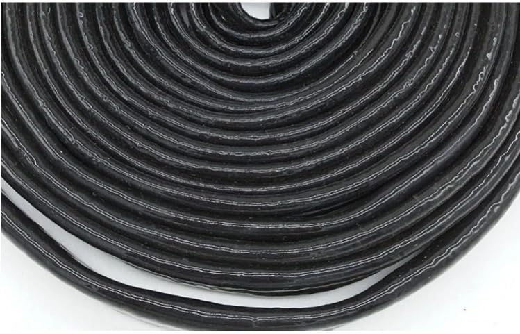 Tubo de Fibra de Vidrio Resistente a Altas temperaturas con Revestimiento ignífugo de Resina de Silicona - Tubo de Revestimiento ignífugo Negro(25mmx1m)