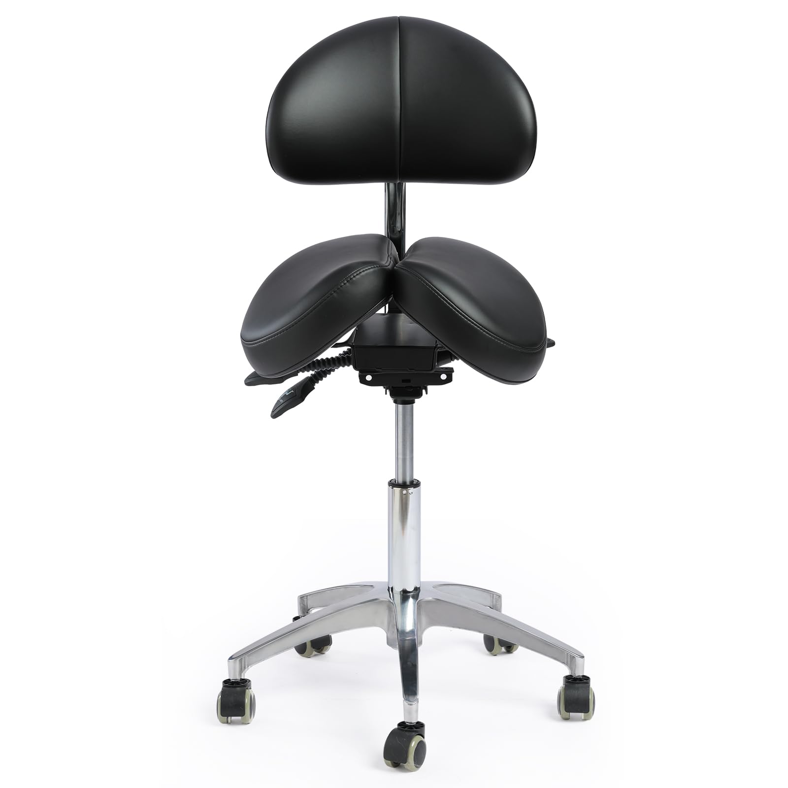 Photo 1 of LIMKOMES Rolling Stool with Back Support