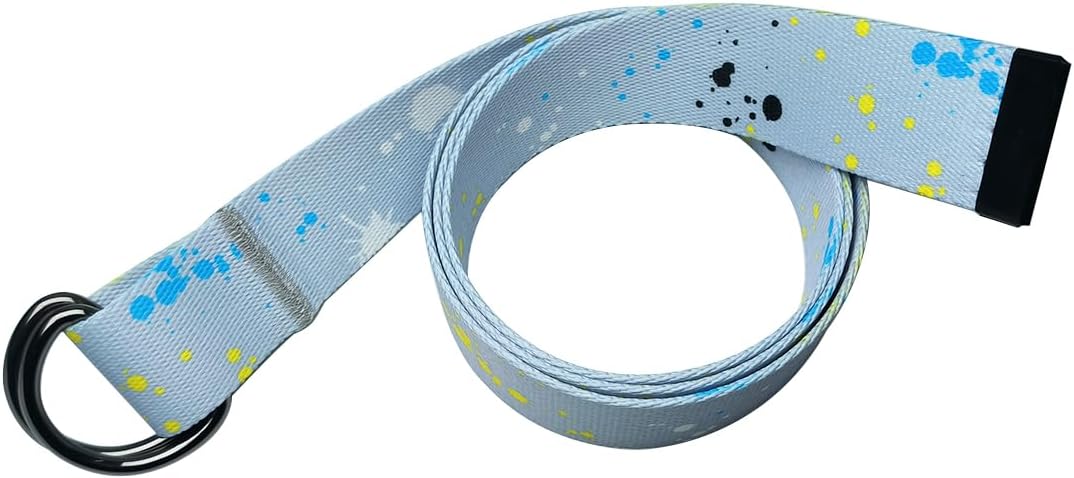 Teeoff Web Belt with Double D-Ring Buckles 1.38" Wide Metal Tip Canvas Web Belt for Jeans Shorts Trousers 16 Colors 2 Sizes image 4