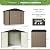 Greesum Outdoor Storage Shed 6 x 8 ft. Utility Tool Shed Metal Storage Garden Shed with Door & Lock for Patio Storage, Brown
