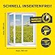 EASYmaxx Insect Protect Fliegengitter Fenster mit Magnetbefestigung | zuschneidbares Moskitonetz | Insektenschutz Fenster bis 110 x 130 cm | Mückenschutz Magnet - leichte Montage [Schwarz]
