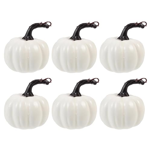 STOBAZA 6pcs Simulation Foam Pumpkin White Foam Pumpkins Halloween Party