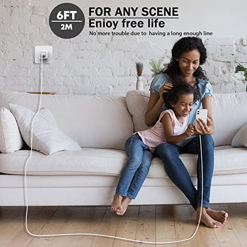 Iphone Charger,Apple Charger Block Cube Iphone Charger [Apple Mfi Certified] 6Ft Lightning Cable Quick Fast Charging Wall Charger Brick Adapter Plug For Iphone 14/13/12/11/Xs/Xr/Se/7/8/8 Plus/Airpods #TOP6