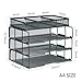 ProAid Kitchen Houseware, Kitchen Organizer Holder Cabinet Rack Compact Kitchen Rack Dish Rack Pantry Organizer Rack with Rubber Feet, Silver