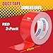 STIKPACK 2 Rolls Red Duct Tape, Heavy Duty Strong Industrial Colored Duct Tape 9mil x 2inch x 25yds Flexible, No Residue, Waterproof and Tear by Hand, Multi-Use for Indoor & Outdoor Repairs