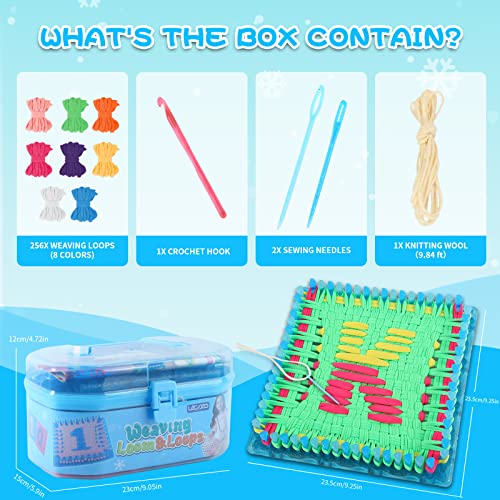 LECPOP-Weaving-Loom-Kit-Toys-for-Kids-Arts-Crafts-Potholder-Loops-with-Tool-Knitting-Loom-Set-for-Beginners-Christmas-Birthday-Gift-for-6-7-8-9-10-11-12-Year-Old LECPOP-Weaving-Loom-Kit-Toys-for-Kids-Arts-Crafts-Potholder-Loops-with-Tool-Knitting-Loom-Set-for-Beginners-Christmas-Birthday-Gift-for-6-7-8-9-10-11-12-Year-Old