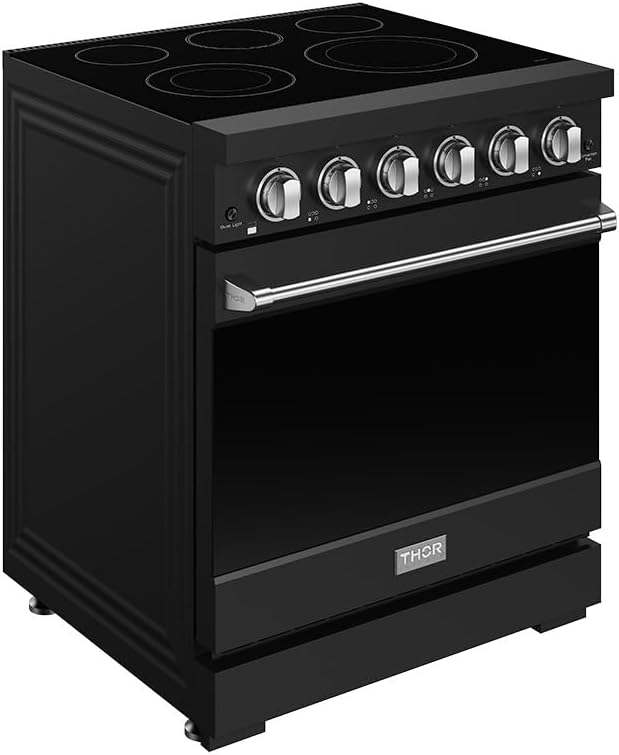 30 Inch Professional Electric Range with Precision Knob Control in Black and Stainless Steel | Gordon Ramsay Series