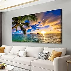 Seascape Sunset Pictures Canvas Wall Art