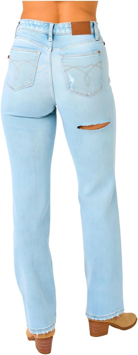 Judy Blue High Rise 90's Straight Jeans, Black