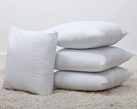 Luxury New White Extra Soft 100% Hollowfibre Bouncy Cushion Inserts Inners-Pads -Fillers (18 x 18-Pack 4)