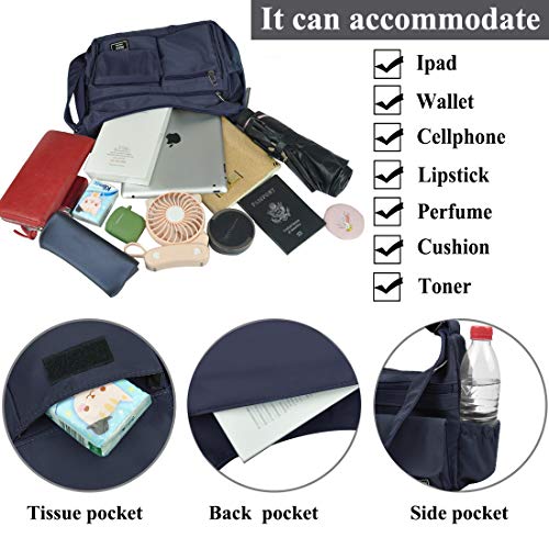Image of VOLGANIK ROCK Crossbody Bags for Women RFID Lightweight Travel Shoulder Bag Waterproof Nylon purses and handbags Pocketbook