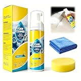 4-in-1 Multi-Enzyme Foam Cleaner, 5oz – Multi-Purpose Cleaning Spray for Car Interior, Kitchen Surfaces, Bathroom Tiles, Sofa Upholstery, and Grease (1pc + 1 Sponge + Towel)