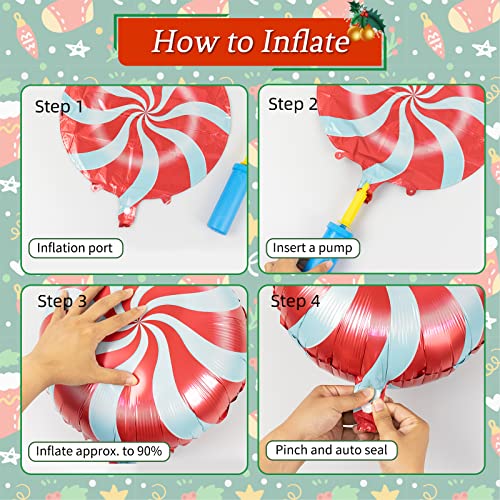 160Pcs Christmas Balloons Garland Arch Kit - Red Green Party Decorations Balloons With Santa Claus Elk Cane Candy Gift Box Cone Mylar Balloons For Christmas Holiday New Year Winter Party Decorations #TOP7