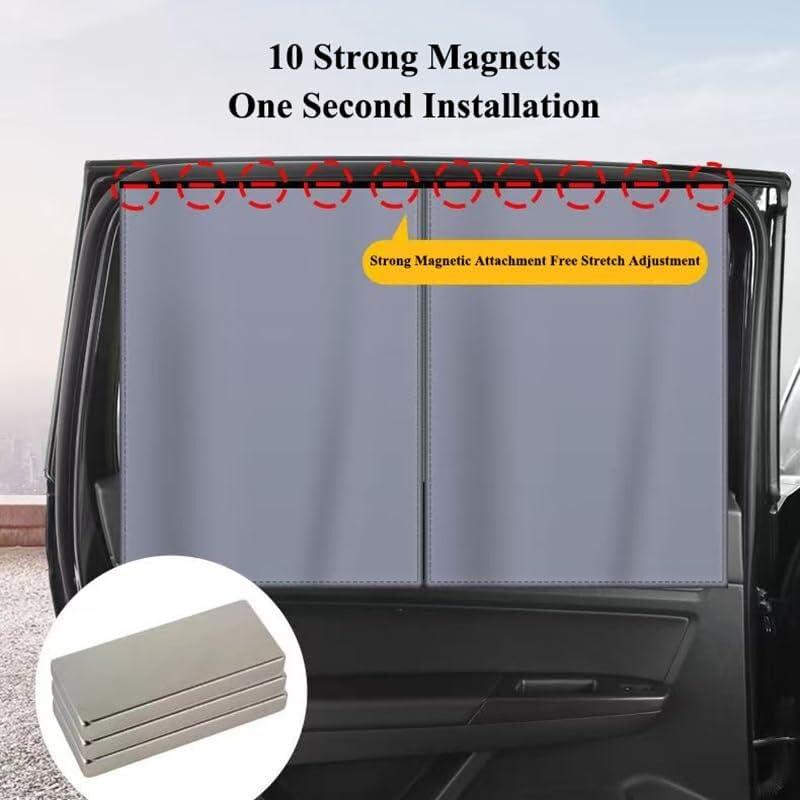 Tendine Parasole Laterali Per Auto Per Benz Classe V 20192024, Lunghe, Pieghevoli Magnetiche, AntiUV, Per La Privacy E Zanzariera, Accessori Per Tendine