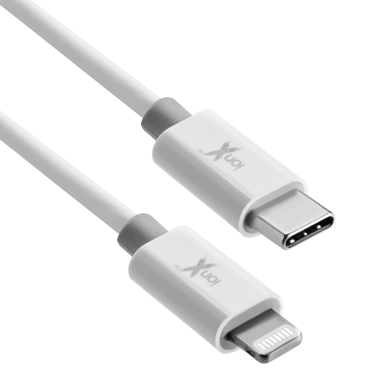 Amazon.com: ionX USB-C to Lightning Cable - 6.6 Ft, White - MFi
