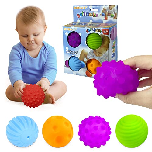 Sensory Balls for Baby Ball for Toddlers 1-3,Infant Texture Multi Massage Soft Balls Set,Baby Learning Grasping Soft Sensory Toys