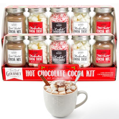 Hot Chocolate Cocoa Bar Set, 2-Pack, Gourmet Cocoa...