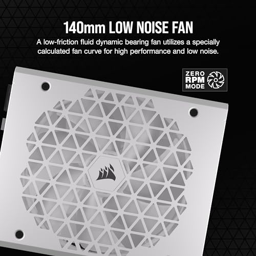 Image of CORSAIR RM1200x Shift Fully Modular ATX Power Supply - 80 Plus Gold - ATX 3.0 - PCIe 5.0 - Zero RPM - Modular Side Interface - White 1200W (Pack of 2)