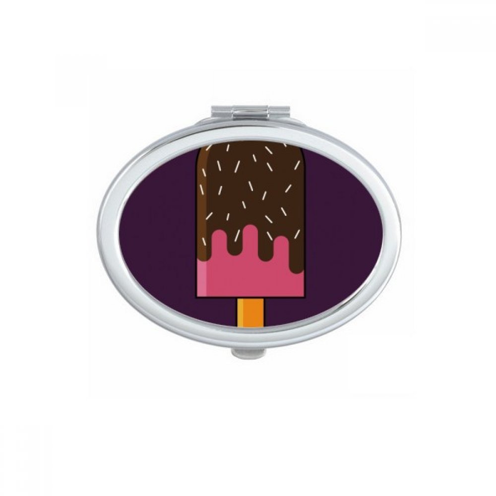 Chocolate Needle Crispy Sweet Ice Cream Oval Compact Makeup Mirror Portable Cute Hand Pocket Mirrors Gift