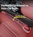 Car Seat Gap Filler, 2-Pack No Drop Seat Guard Universal Fit Car Seat Gap Plug Anti-Drop with Storage, Soft Foam to Fill The Gap Between Seat and Console, Auto Accessories for SUV Truck Sedan (Red)