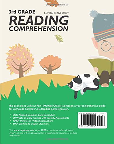 3rd Grade Reading Comprehension Workbook: Free Response Workbook by ArgoPrep