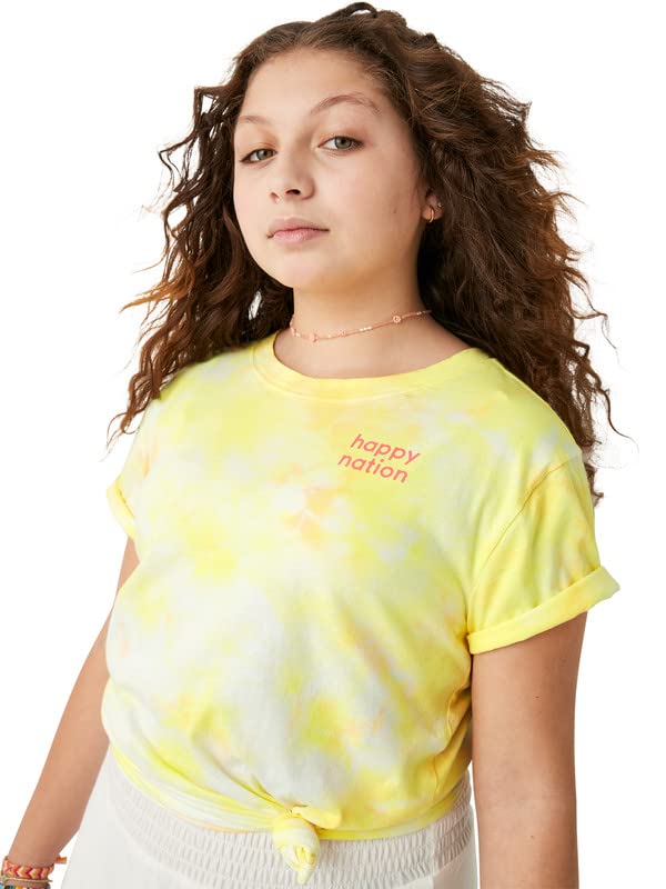 Happy Nation Girls Relaxed Cotton Short Sleeve T Shirt