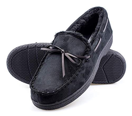 ArcticShield Mens Memory Foam Indoor/Outdoor Durable Comfortable Slip On Moccassin Slippers (12 (M)