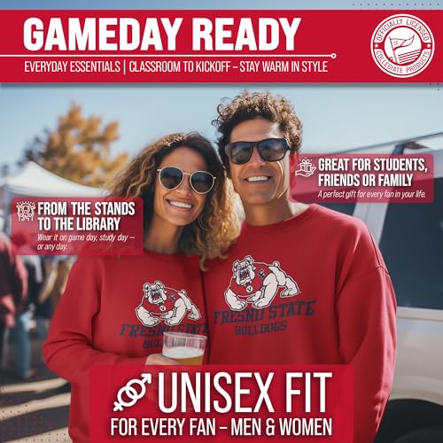 Image of NCAA College Sweatshirt Fleece Crewneck Pullover for Men and Women | Officially licensed NCAA college gameday crewneck pullover - 9 oz fleece lined sweatshirt with arch and logo design