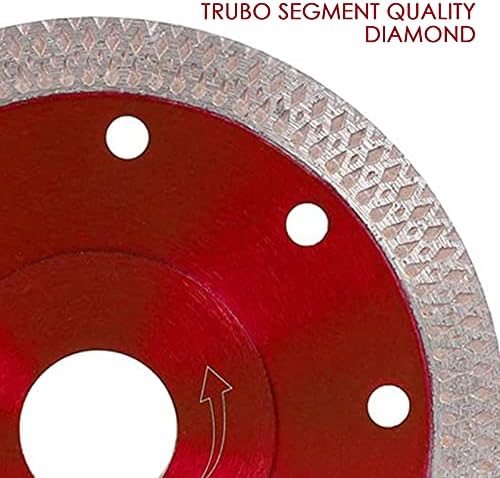 115mm 4.5" Diamond Cutting Discs for Angle Grinder, Super Thin Porcelain Cutting Blade Dry/Wet Angle Grinder Wheel Disc for Cutting Porcelain Tiles Granite Marble Ceramics Reinforced Concrete (Red)