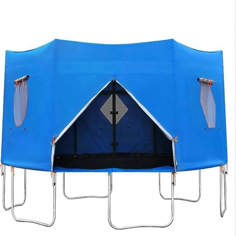 Trampoline Tent, Waterproof UV Protection Trampolines Tent, Trampoline Top Round Shade Cover, Sunscreen for Ourdoor Parties, Picnics, and Community Activities (Blue, Straight Type 6FT-6 Poles)