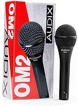 AUDIX OM2 Dynamic Vocal Microphone   Hypercardioid Stage Mic for Live Sound, Studio & Rehearsal Use