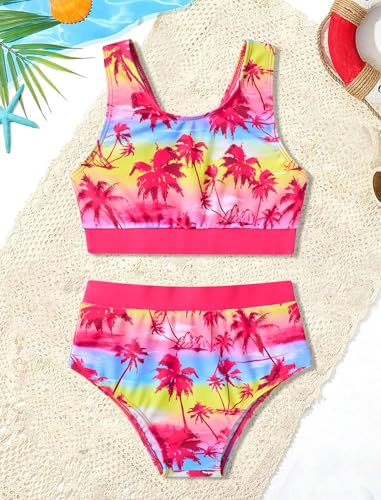 RAISEVERN Girls Swimsuit Two Piece Bathing Suit Bikini Set 5-12 Years3