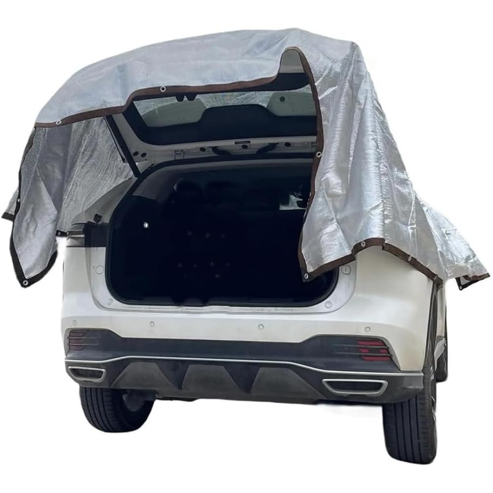 NEWFUN Telo Ombreggiante Auto,4mx4m Rete Telo Ombra Con Occhielli, Adatto per Auto, SUV, Camper, Viaggi e Campeggio