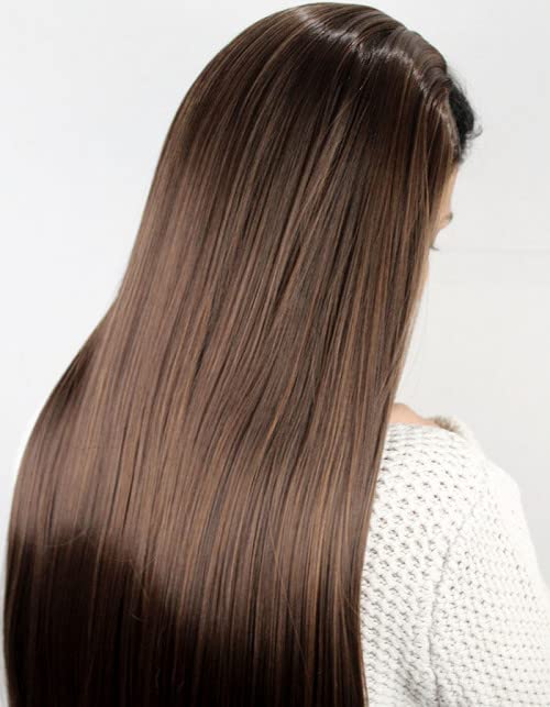 BOXO6 Pcs Synthetic Side Cover Up Hair Patch Extension Hair Volumizer Extension for Women and Girls (Brown)