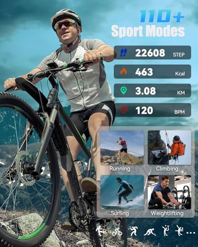 Image of Military Smart Watches for Men with 1000mAH Battery, 1.7 inch HD Sports Smartwatch with Flashlight /Bluetooth Call /Heart Rate /SpO2 /Sleep Monitor, Fitness Tracker for iPhone /Android Phones