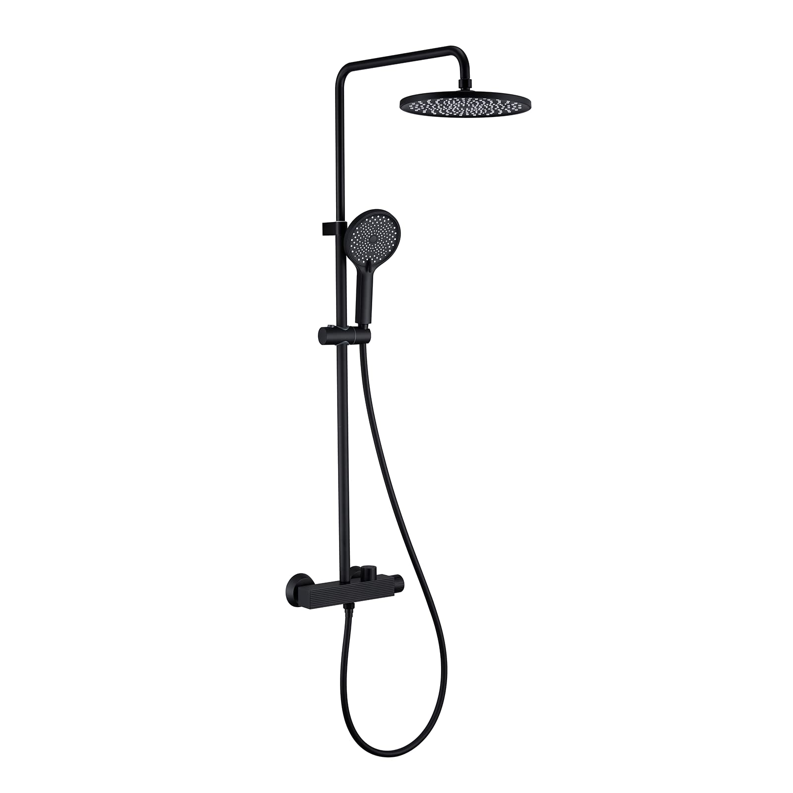 Ensemble de douche 3 fonctions avec robinet mural et tête de 20 cm
